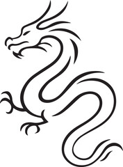 dragon line art