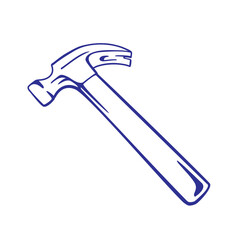 simple vector of a carpentry tool in the form of a hammer