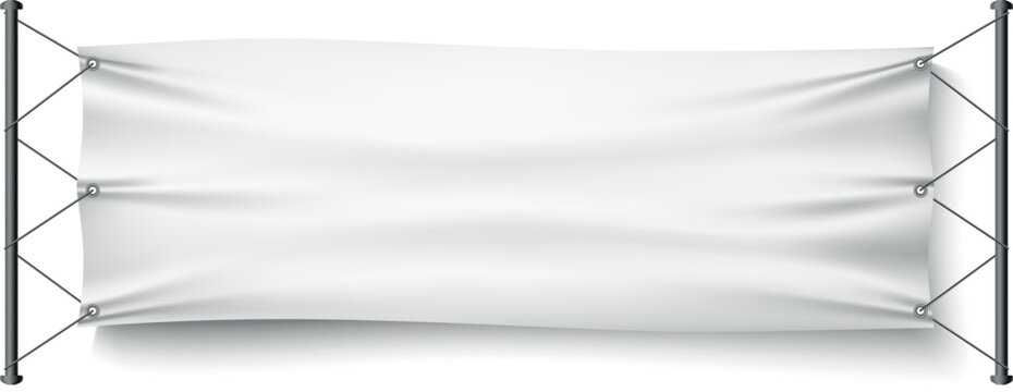 Banner Hanging Between Two Poles