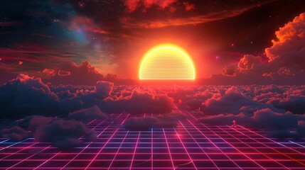 sunset in the clouds