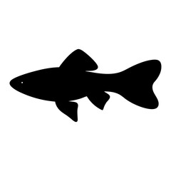 Vector art of silhouette of a fish