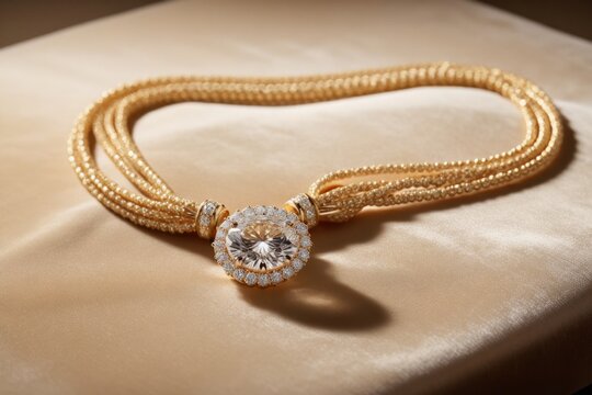 Elegantes Diamantarmband auf edlem Stoff