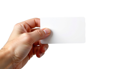 Action of Male Hand Holding Blank Card Plain Background Image of Simple Gesture Isolated View Concept of Display