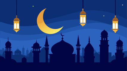 Illustration of ramadan night celebration