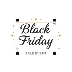 Black Friday typography design vector