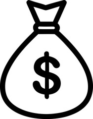 bag with dollar sign