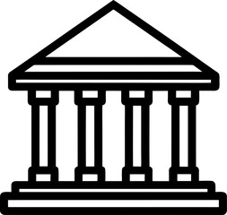 bank icon isolated on white