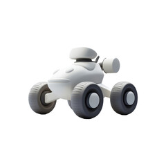 Naklejka premium Futuristic Robotic Rover Design. Innovation In Autonomous Exploration Technology. Isolated On Transparent Background