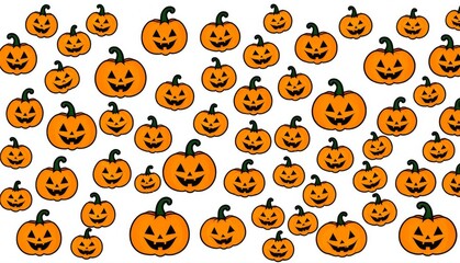ハロウィーン, カボチャ, ベクター, 模様, アイコン, イラスト, ひとそろい, オレンジ, デザイン, 
