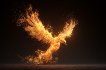 Phoenix firebrid rising from the ashes