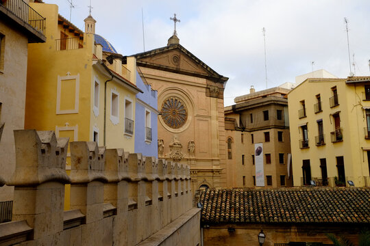 Valencia, Spain. View of the town from the Old Silk Exchange building. 