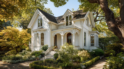 Old wooden victorian era house