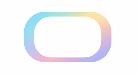 Colorful Gradient Frame Abstract Graphic Border with Soft Pastel Hues