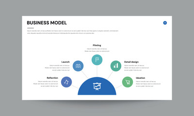 Modern Business Model Infographic Template | Corporate Presentation Slide Design