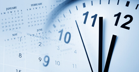 Fototapeta premium Clock and calendars