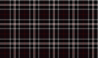 Seamless plaid pattern in brown, black, red, and white for designing clothes, skirts, pants, dresses, and aprons. Add a contemporary vintage charm to every look.