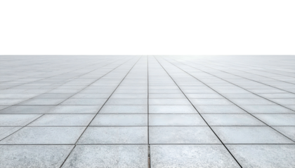 Perspective shot of a tiled floor receding into the distance with a simple black sky
