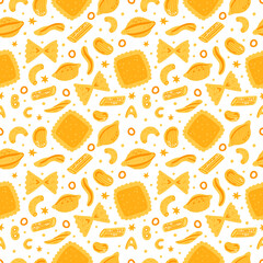 Seamless Italian Pasta Pattern. Traditio
