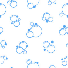 Bubbles Seamless Pattern. Simple Soap Ba
