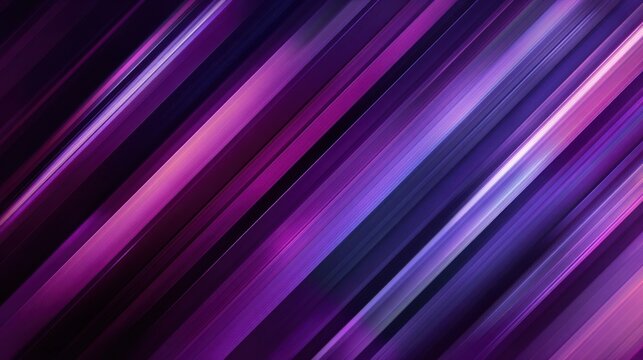 An abstract background with dynamic diagonal stripes in vibrant shades of purple pink and blue creating a sense of speed and light