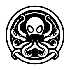 A glyph style icon showing a jaguatirica logo
