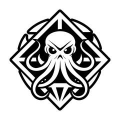 A filled style icon representing an ocelot symbol