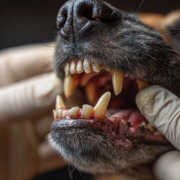 tartar on a dog's teeth