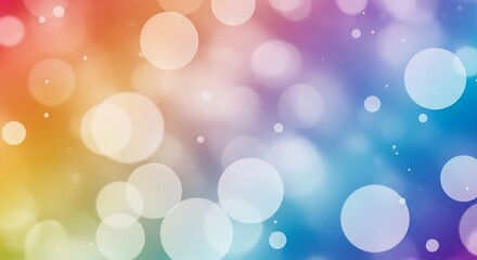 Soft rainbow bokeh lights abstract background