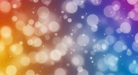 Obraz premium Abstract bokeh lights with rainbow gradient background