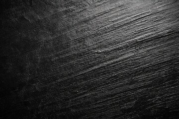 Diagonal, textured black surface with light play and shadow, evoking depth and abstract patterns