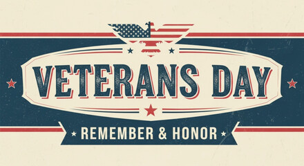 Veterans day patriotic graphic with american flag and eagle design