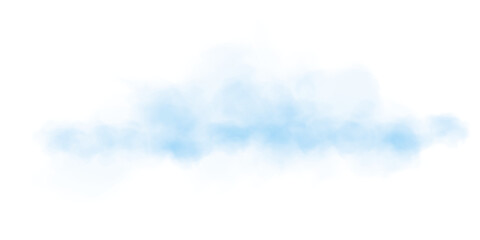 Isolated Blue Fog and Dust with Flowing Cloud Pattern, Light Glow, and Mysterious Vapor Elements for Decorative Wallpapers