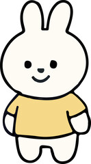 Cute White Rabbit Character Emotions - TOTO Daily Life Set