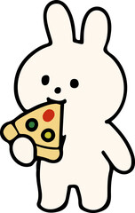 Cute White Rabbit Character Emotions - TOTO Daily Life Set