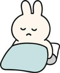 Cute White Rabbit Character Emotions - TOTO Daily Life Set