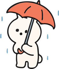 Cute White Rabbit Character Emotions - TOTO Daily Life Set