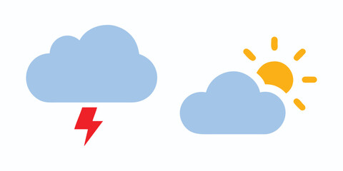 Cloud Symbol Minimal Line Vector Illustration