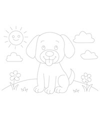 funny cats coloring page for kids