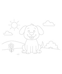 funny cats coloring page for kids