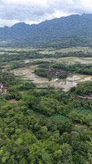 Obraz premium Aerial view of the Rhema Hill, Borobudur, Indonesia
