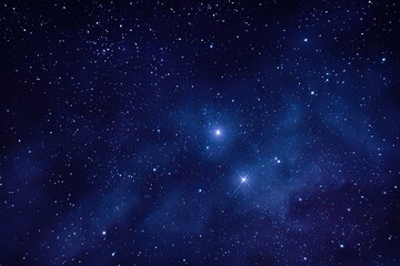 Naklejka premium A cosmic canvas, with countless stars scattered across a deep blue, mysterious, and infinite night