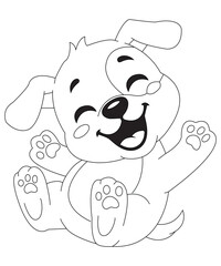 funny cats coloring page for kids