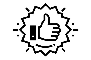 Hand with thumb up in star