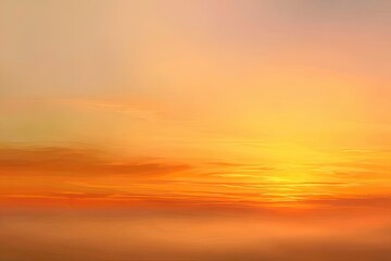 Obraz premium Vivid image of a sunset with streaks of orange and yellow in a gradient sky