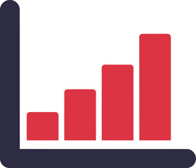 Growing bar chart data insights business growth analysis concept vector