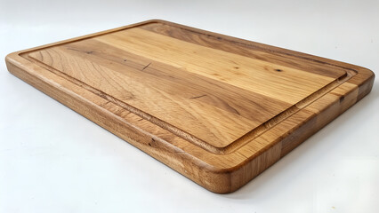 wooden cutting board isolated top view 