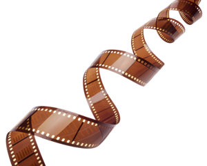 vintage 35mm film strip curled dynamic layout  