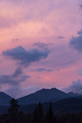 sunset in the mountains