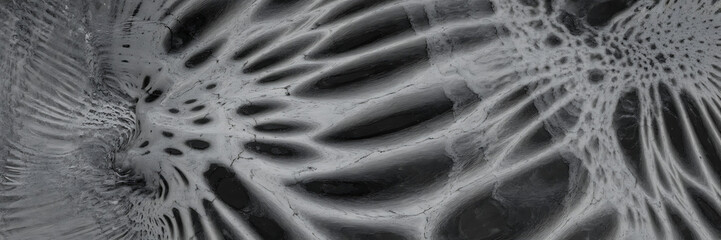 Abstract neural network pattern with glowing lines and dark background