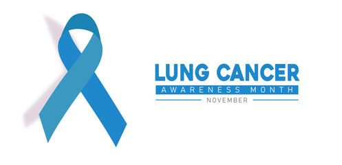 Lung Cancer Awareness Month Blue Ribbon